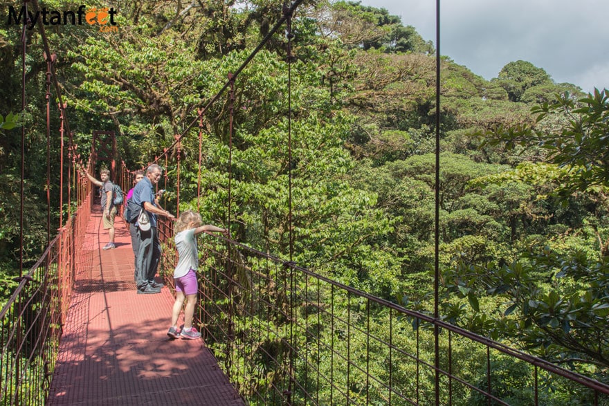 Hiking Monteverde Cloud Forest Reserve - hanging bridges