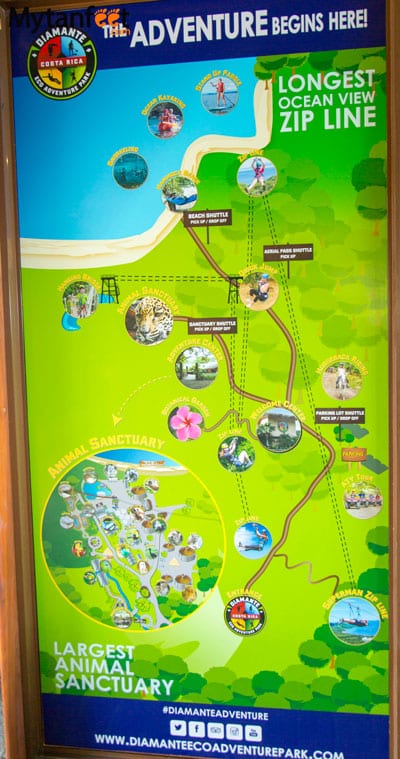 Diamante Eco Adventure Park Map