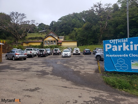 Monteverde Cloud Forest Reserve parking lot