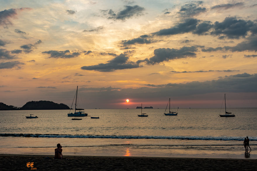 Potrero, costa Rica beach sunset